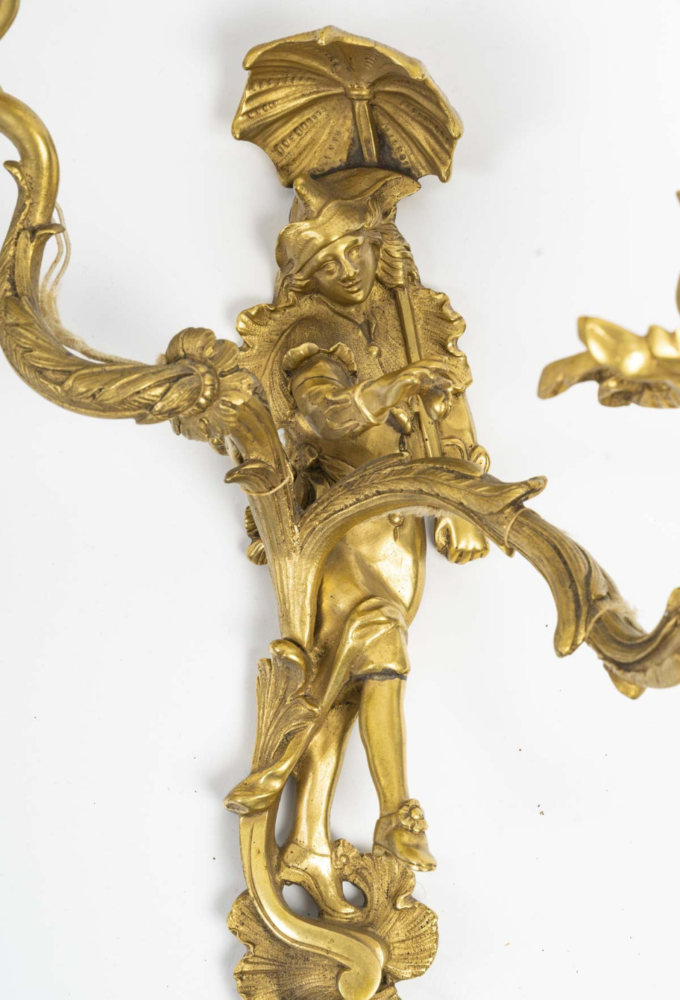 Pair Of Gilt Bronze Wall Lights... Pair Of Gilt Bronze Wall Lights...