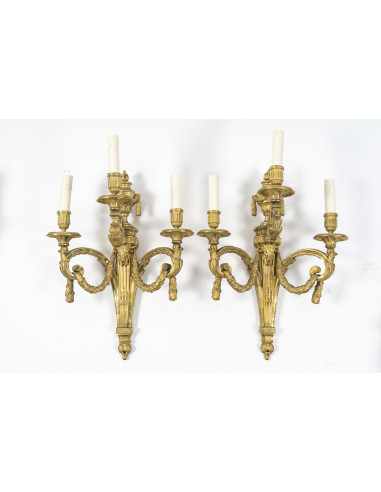 Pair Of Louis XVI Period Wall Lights... Pair Of Louis XVI Period Wall Lights...