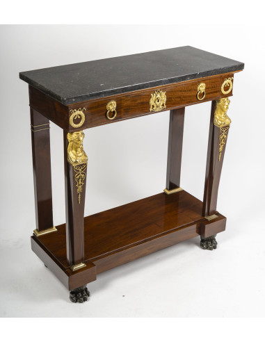 Small console table in mahogany and...