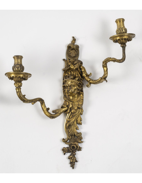 Paire d'appliques de style Régence, d'époque Napoléon III, XIXème siècle