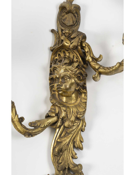 Paire d'appliques de style Régence, d'époque Napoléon III, XIXème siècle