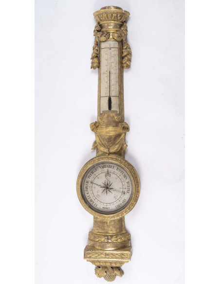 Baromètre - thermomètre d'époque Louis XVI ( 1774 - 1793). XVIIIe siècle.