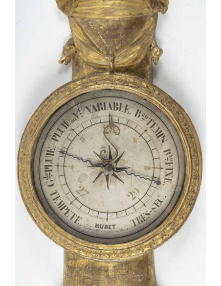 Baromètre - thermomètre d'époque Louis XVI ( 1774 - 1793). XVIIIe siècle.