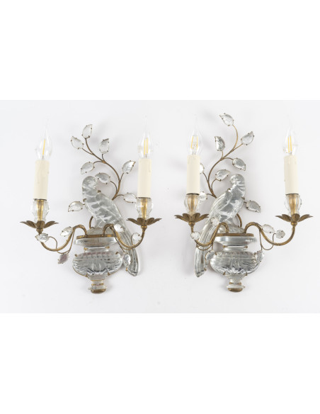 Paire d'appliques de la Maison Baguès, d'époque XXème siècle.