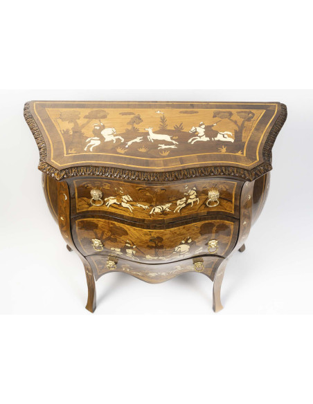 Commode lombarde, d'époque Fin XVIIIème/Début XIXème.