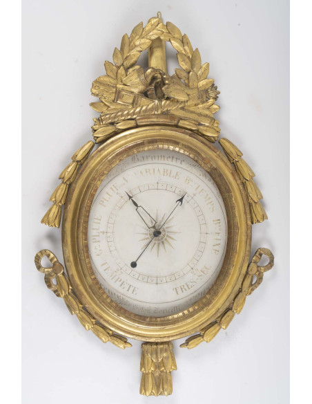 Baromètre selon Torricelli, d'époque Louis XVI (1774-1793). XVIIIème siècle.