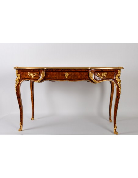 A Napoleon III period (1848 - 1870) desk in Louis XV style. 19th century.