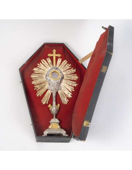 Ostensoir à décor de chérubins, d'époque Napoléon III (1848-1870), XIXème siècle.