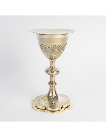 Calice et sa patène en vermeil. XIXème