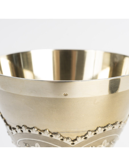 Calice et sa patène en vermeil. XIXème