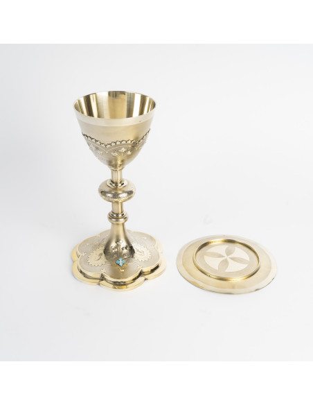 Calice et sa patène en vermeil. XIXème