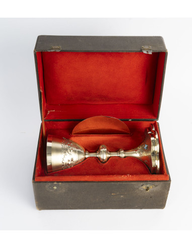 Calice et sa patène en vermeil. XIXème