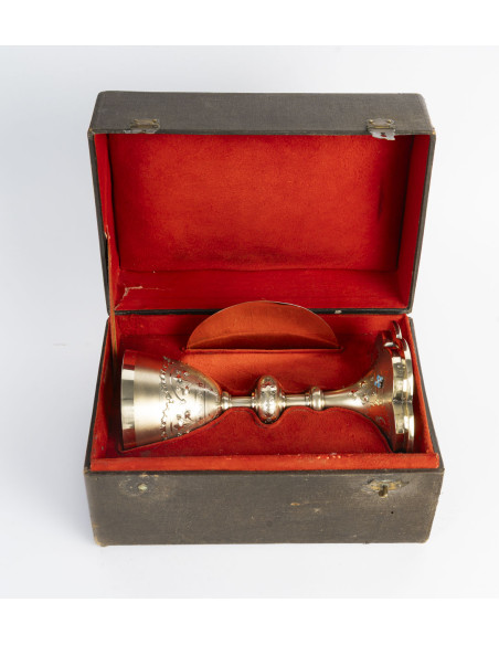 Calice et sa patène en vermeil. XIXème