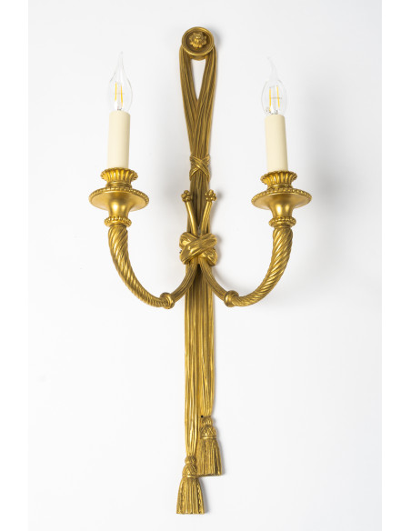 Large Pair Of Ormolu Sconces. Early 20th Century.