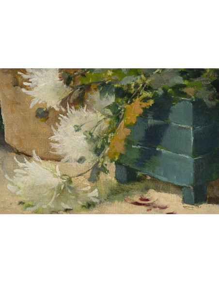 Eugène-Henri Cauchois (1850–1911), known as “Langlois,” *Bouquet of Chrysanthemums*, 19th century.