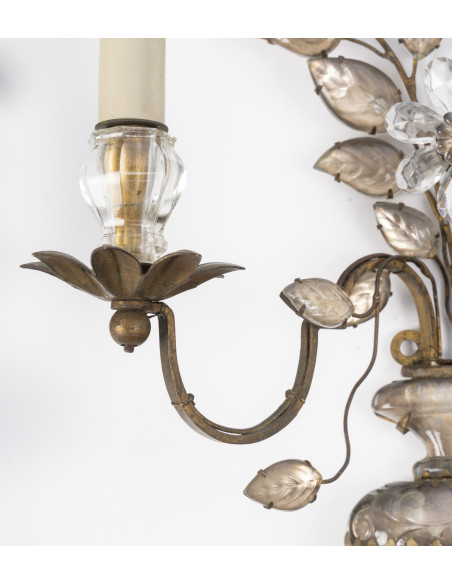 Pair of Marguerite sconces by Maison Baguès. 20th century.