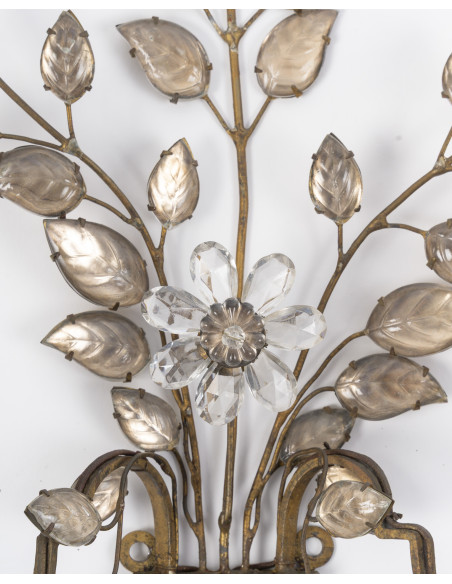 Pair of Marguerite sconces by Maison Baguès. 20th century.