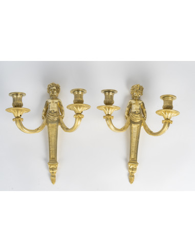 Paire d'appliques d'époque Louis XVI.
