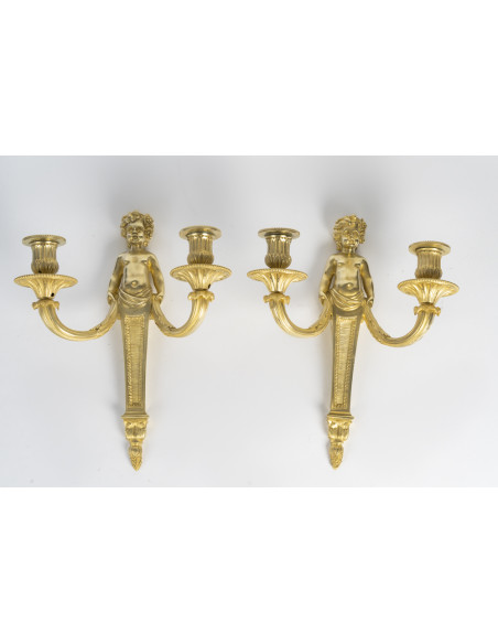 Paire d'appliques d'époque Louis XVI.