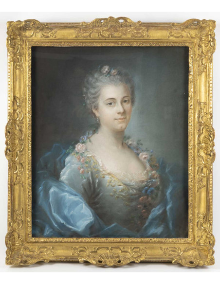 Portrait of ‘The Marquise de Lage’, Louis XV period (1724–1774). 18th century.