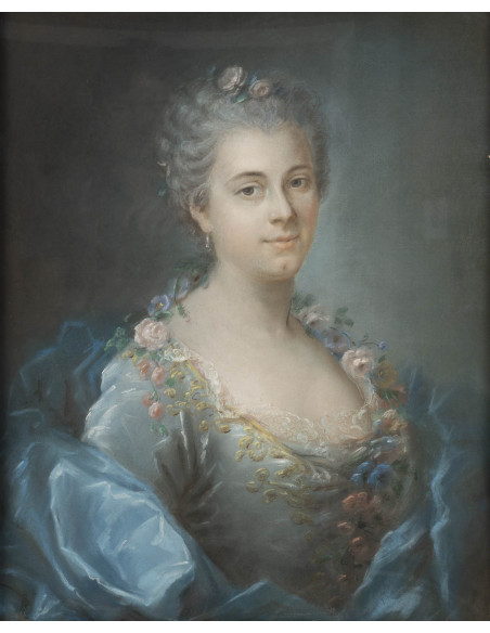 Portrait of ‘The Marquise de Lage’, Louis XV period (1724–1774). 18th century.