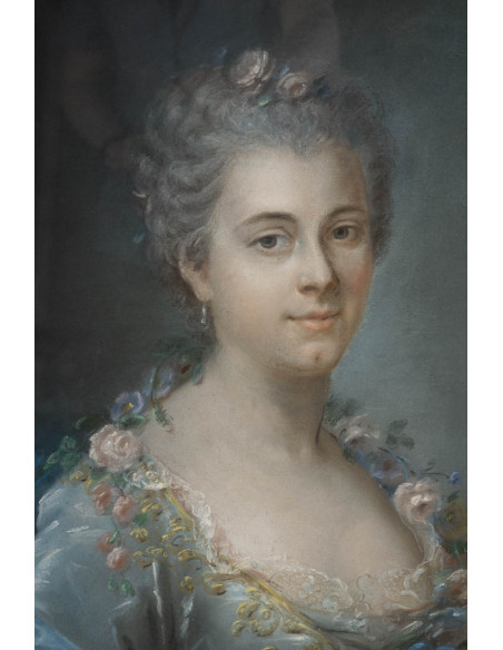 Portrait of ‘The Marquise de Lage’, Louis XV period (1724–1774). 18th century.