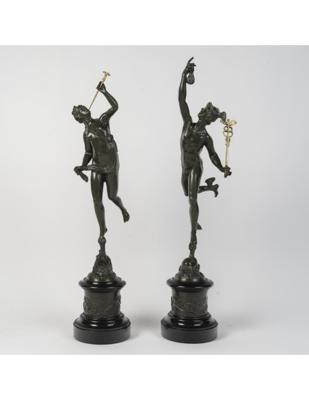 "Fame and Mercury," after Jean de Bologne (1529–1608), from the Napoleon III era (1848–1870).