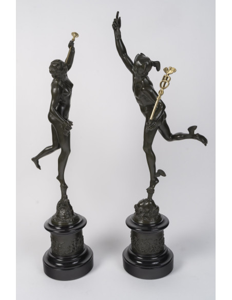 "Fame and Mercury," after Jean de Bologne (1529–1608), from the Napoleon III era (1848–1870).