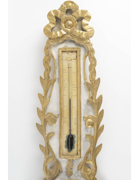 Baromètre - Thermomètre d'époque Transition Louis XV-Louis XVI. XVIIIe siècle.