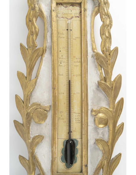 Baromètre - Thermomètre d'époque Transition Louis XV-Louis XVI. XVIIIe siècle.