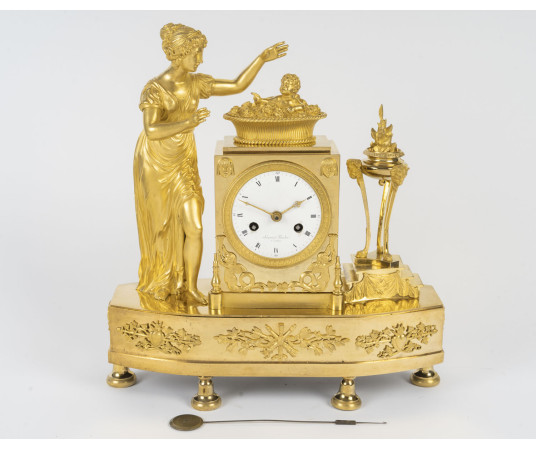 Gilded bronze clock, “The...