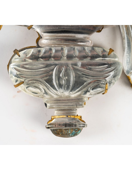 Pair of "Aux Perroquets" wall sconces, Maison Baguès, 20th century.