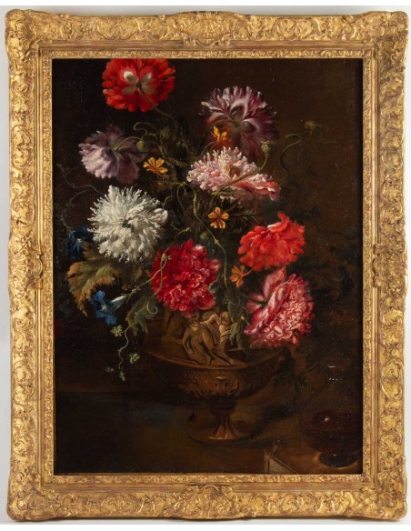 Bouquet de fleurs.  Vers 1700.