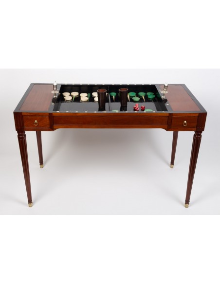 A Louis XVI period (1774 - 1793) tric-trac game table. 18th century.