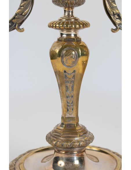 A Pair of Regence style candelstick. 19th century.