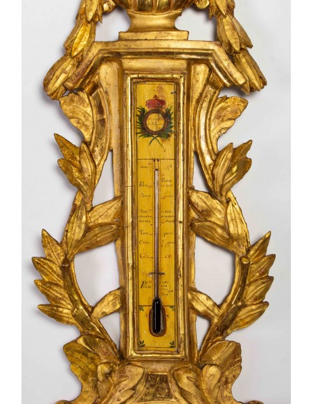 A Louis XVI period (1774 - 1793) barometer - thermometer. 18th century.