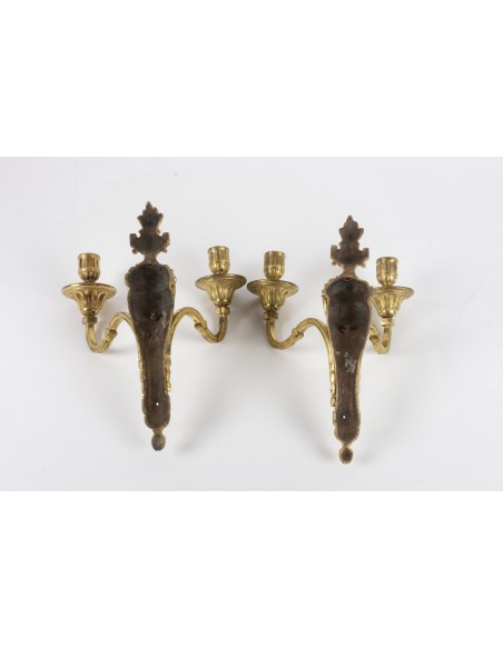 A Pair of Louis XVI period (1774 - 1793) wall lights. 18th century.