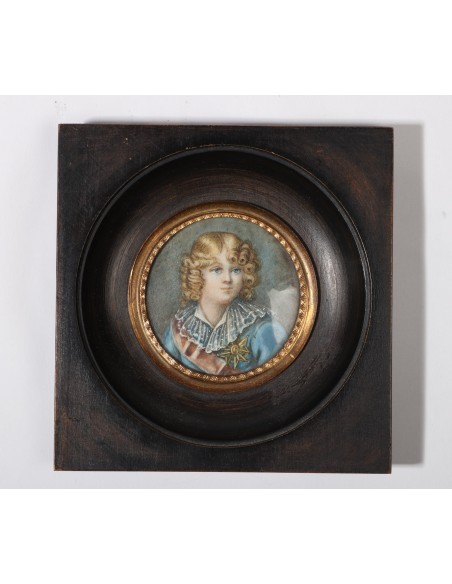 Miniature - Portrait of Roi de Rome. 19th century.