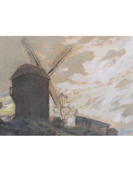 Piere Henri Jamet (1858 - 1921): Le moulin de la Galette à Montmartre.