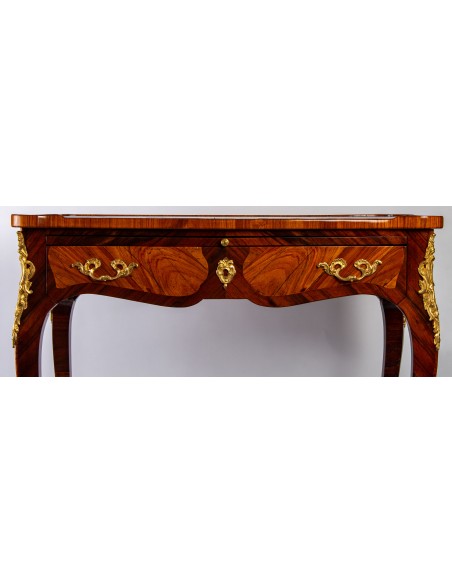 A Napoleon III period (1848 - 1870) desk in Louis XV style. 18th century.