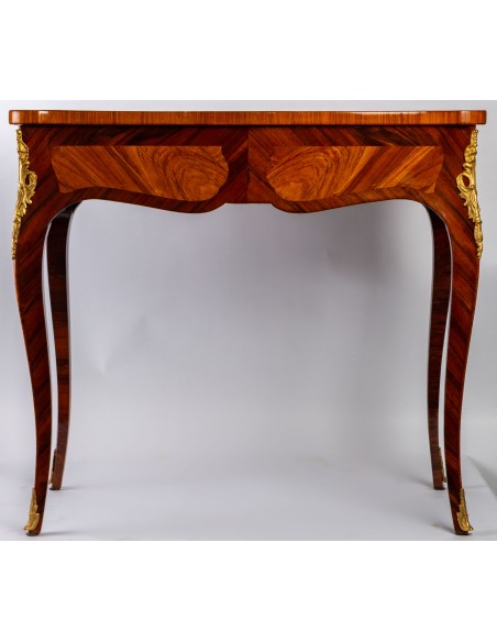 A Napoleon III period (1848 - 1870) desk in Louis XV style. 18th century.