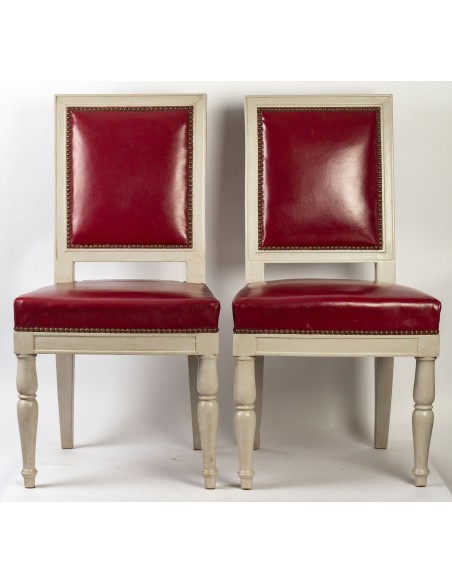 Paire de chaises d'époque 1er Empire (1804 - 1815).  XIXème siècle