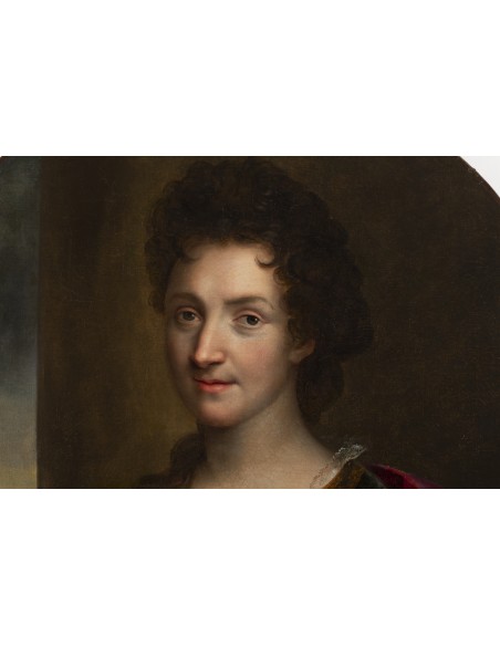 Portrait de femme. Signé et daté. Revel 1706.