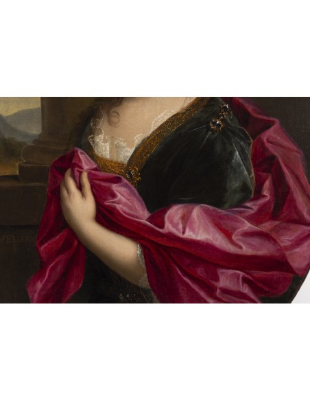 Portrait de femme. Signé et daté. Revel 1706.