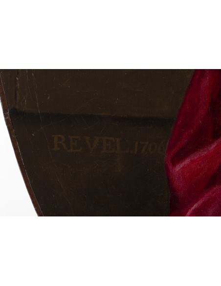 Portrait de femme. Signé et daté. Revel 1706.
