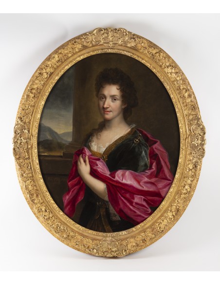 Portrait de femme. Signé et daté. Revel 1706.