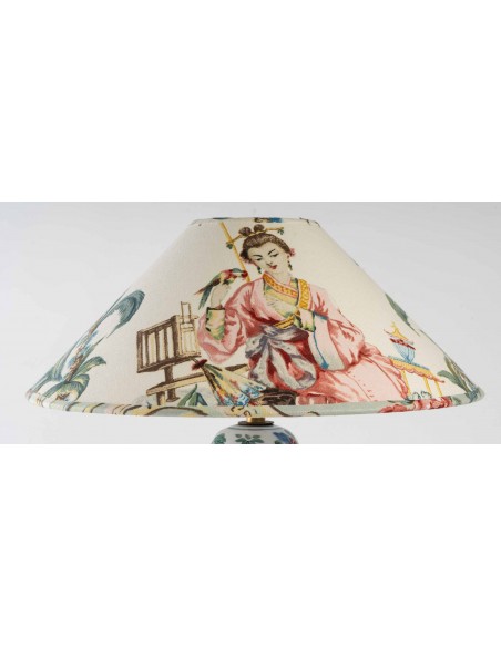 Lampe en porceleine de la chine.XIXème siècle.