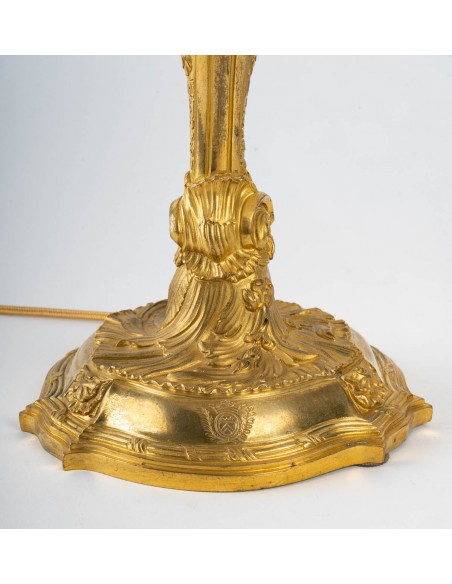 A Napoleon III period (1848 - 1870) Lamp-Candelstick.  19th century.
